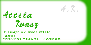 attila kvasz business card